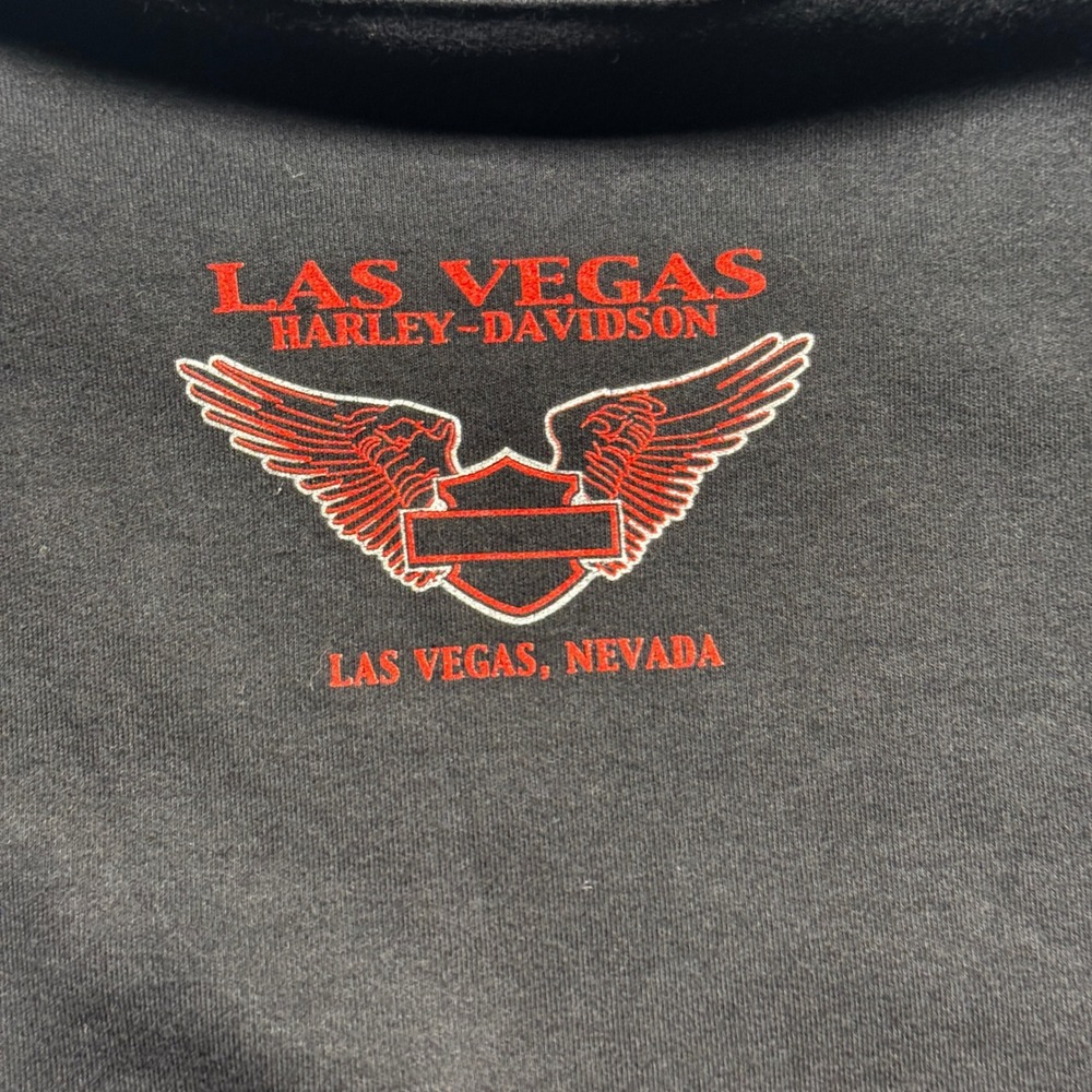Harley-Davidson Las Vegas Shirt Womens S Black Long Sleeve Tribal Graphic Tee - Picture 6 of 11